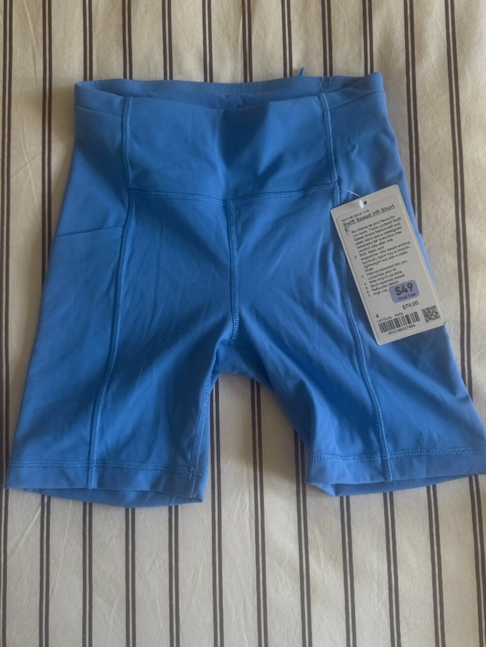 NWT Lululemon Swift Speed High-Rise Short 6" (Pool Party) Size 4